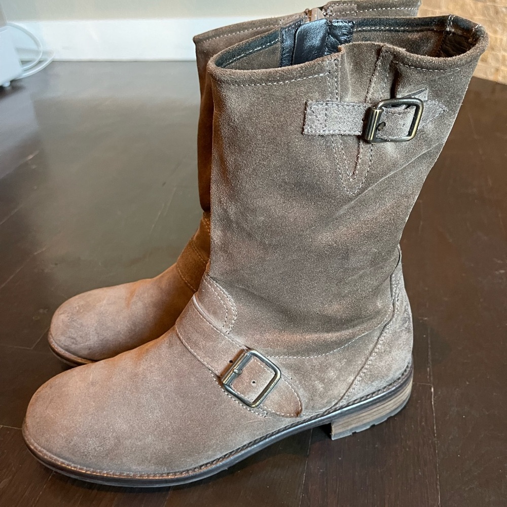Paul Green Ally Suede Moto Boot